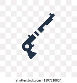 Shotgun vector icon isolated on transparent background, Shotgun transparency concept can be used web and mobile