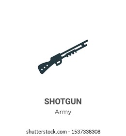 Shotgun vector icon on white background. Flat vector shotgun icon symbol sign from modern army collection for mobile concept and web apps design.