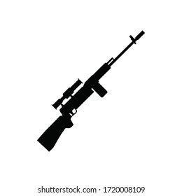 shotgun vector illustration.  army weapon symbol icon isolated on white