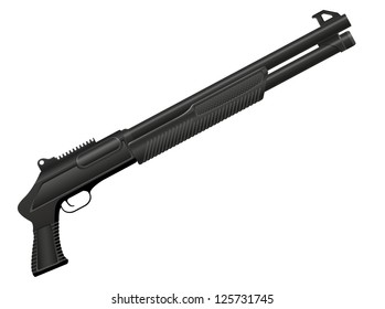 shotgun vector illustration isolated on white background