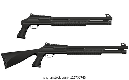 shotgun vector illustration isolated on white background