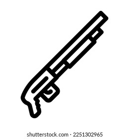 Shotgun Vector Line Icon Design