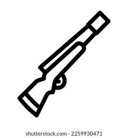 Shotgun Vector Line Icon Design