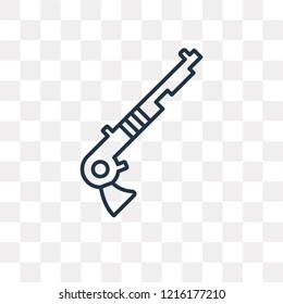 Shotgun vector outline icon isolated on transparent background, high quality linear Shotgun transparency concept can be used web and mobile