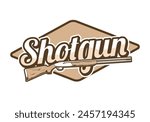 Shotgun vintage vector drawing design
