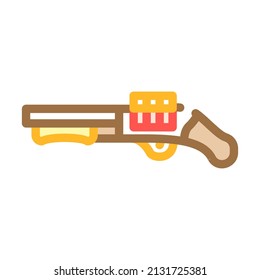 vector de color de arma de escopeta. signo de arma de escopeta. ilustración de símbolo aislado