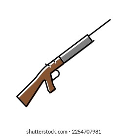 shotgun weapon color icon vector. shotgun weapon sign. isolated symbol illustration
