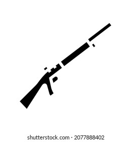 shotgun weapon glyph icon vector. shotgun weapon sign. isolated contour symbol black illustration