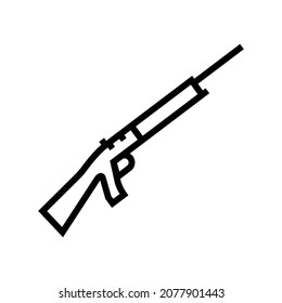 shotgun weapon line icon vector. shotgun weapon sign. isolated contour symbol black illustration