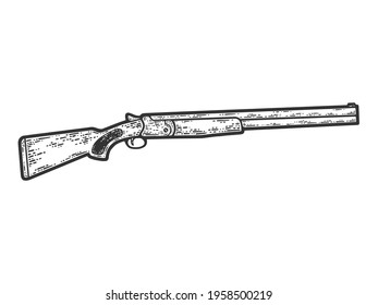 Shotgun Weapon Sketch Scratch Board Imitation Stock Vector (Royalty ...