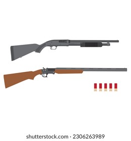 Shotguns barrels weapon symbol vector icon