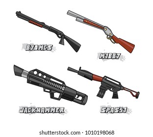 shotguns model cartoon design