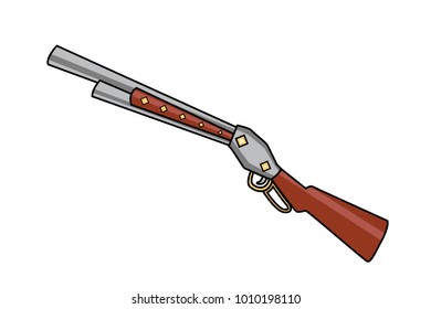 shotguns model m1887 cartoon design illustration