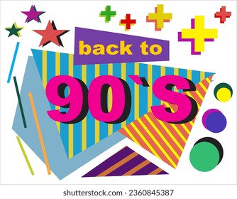 SHOTLIST1990. 90s writing text with retro background