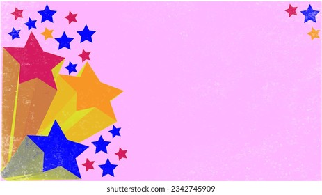 SHOTLISTretro.Retro star background. Pop Art pattern. Retro vintage 70s style star background poster. shapes vector design graphic 1970s, abstract stylish 70s era line frame illustration.