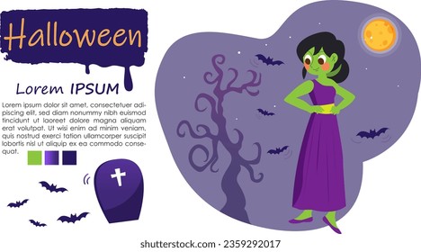 shotlistspooky cartoon halloween character vector landing page 
