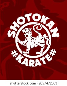 shotokan karate logo tiger growls