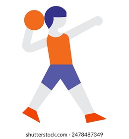 Shotput sport object icon illustration