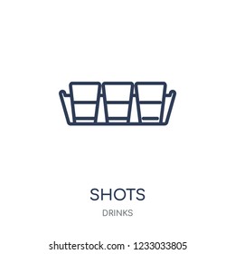 Shots icon. Shots linear symbol design from drinks collection. Simple outline element vector illustration on white background