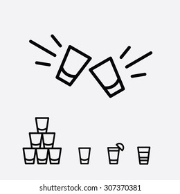 Shots icon set
