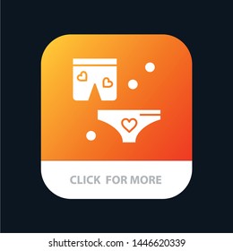 Shots, Love, Night, Wedding Mobile App Button. Android and IOS Glyph Version