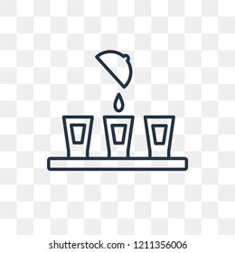 Shots vector outline icon isolated on transparent background, high quality linear Shots transparency concept can be used web and mobile