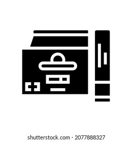 shotshell ammo glyph icon vector. shotshell ammo sign. isolated contour symbol black illustration