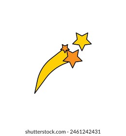 shotting star vector type icon