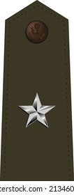 Shoulder army pad mark for the BRIGADIER GENERAL insignia rank in the United States Army