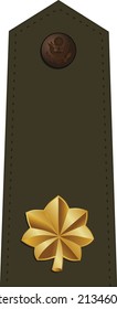 Shoulder Army Pad Mark For The MAJOR Insignia Rank In The United States Army