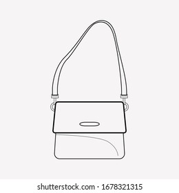Shoulder bag icon line element. Vector illustration of shoulder bag icon line isolated on clean background for your web mobile app logo design.