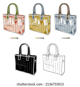 Bolsa de hombro para el equipaje. Ilustración vectorial. Aislado.