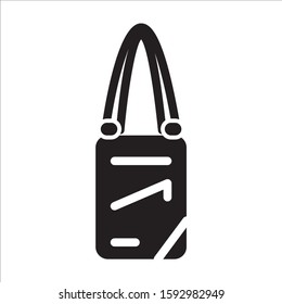 Shoulder bag vector icon illustration template