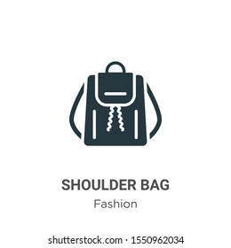 Shoulder bag vector icon on white background. Flat vector shoulder bag icon symbol sign from modern fashion collection for mobile concept and web apps design.