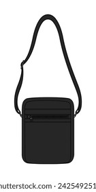 Shoulder bag vector template illustration