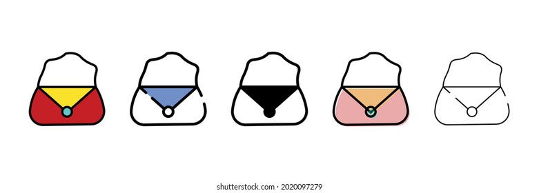 shoulder bag vector type icon