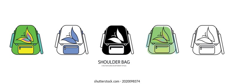 shoulder bag vector type icon
