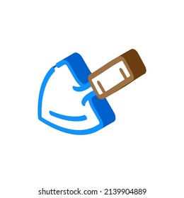 shoulder blade isometric icon vector. shoulder blade sign. isolated symbol illustration