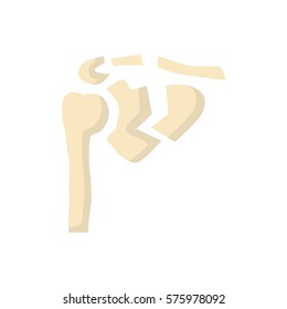 shoulder broken bone flat icon