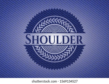 Shoulder denim background. Vector Illustration. Detailed.