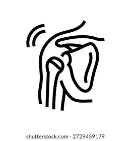 Schulterverschiebung in der Turnhalle Symbol Vektor. Schulterverschiebung im Fitnessgerät. isoliertes Kontursymbol, schwarze Illustration