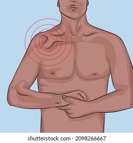 Shoulder dislocation, Injury in which the bone in the upper arm sticks out of the shoulder blade.