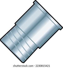 Ilustración del vector de palangre de polietileno de hombro