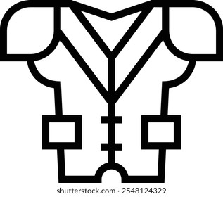 shoulder icon. Thin linear style design isolated on white background