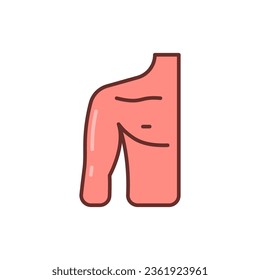 Schultersymbol in Vektorgrafik. Illustration