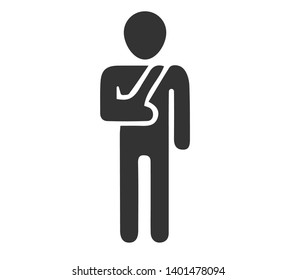 shoulder immobilizer creative icon. Simple element illustration. shoulder immobilizer concept symbol design from medical collection. Can be used for web and mobile  Vector