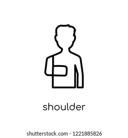 shoulder immobilizer icon. Trendy modern flat linear vector shoulder immobilizer icon on white background from thin line General collection, editable outline stroke vector illustration