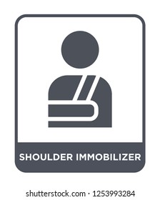 shoulder immobilizer icon vector on white background, shoulder immobilizer trendy filled icons from General collection, shoulder immobilizer simple element illustration