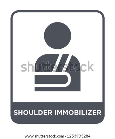 shoulder immobilizer icon vector on white background, shoulder immobilizer trendy filled icons from General collection, shoulder immobilizer simple element illustration