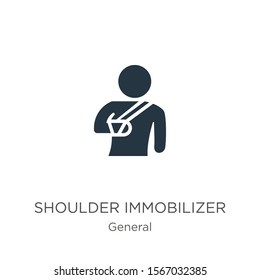 Shoulder immobilizer icon vector. Trendy flat shoulder immobilizer icon from general collection isolated on white background. Vector illustration can be used for web and mobile graphic design, logo, 